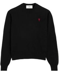 Ami Paris - De Coeur Wool Sweater - Lyst