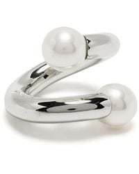 Ambush - Barbell Faux Pearl-Embellished Ring - Lyst