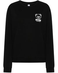 Moschino - Sweatshirt mit Teddy-Patch - Lyst