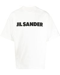 Jil Sander - E Baumwoll-Oversize-Logo-T-Shirt - Lyst