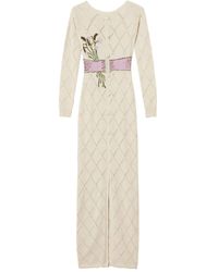 Twinset - X Marco Rambaldi Bow Diamond-Pattern Maxi Dress - Lyst