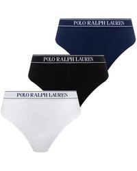 Polo Ralph Lauren - Logo-Waistband Ribbed Briefs (Set Of Three) - Lyst
