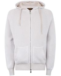 Moorer - Ribbed-Knit Zip-Up Cardigan - Lyst
