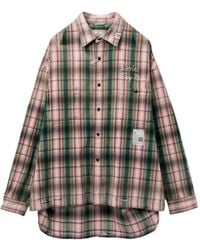 Maison Mihara Yasuhiro - Logo-Embroidered Checked Shirt - Lyst