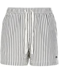 ZEGNA - Striped Drawstring Swim Shorts - Lyst