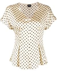 Aspesi - Blouse Évasée À Pois - Lyst