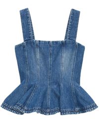 MSGM - Oberteil Aus Denim - Lyst