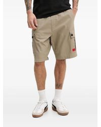 HUGO - Bermudas cargo con aplique del logo - Lyst