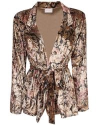 Pierre Louis Mascia - Ranat Floral-Print Belted Jacket - Lyst