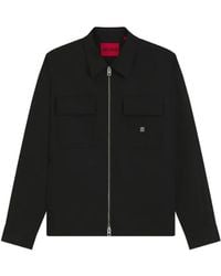 HUGO - Oversized-Fit Shirt With Zipper Closure - Lyst