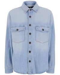 Grifoni - Camisa Vaquera Con Botones - Lyst