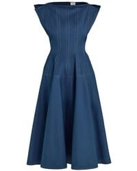 Tod's - Seam-Detail Midi Dress - Lyst