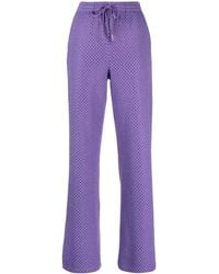 P.A.R.O.S.H. - Mesh-Design Cotton-Blend Trousers - Lyst