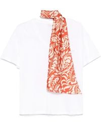 Liu Jo - T-Shirt Mit Strass-Logo - Lyst