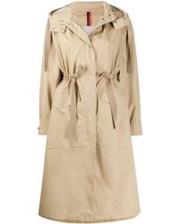 Moncler Manteau à capuche à liens de resserrage - Neutre