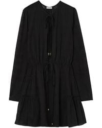 Burberry - Check Cotton Voile Dress - Lyst