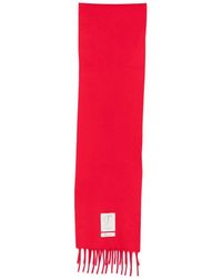 Jacquemus - Sciarpa Con Frange E Applicazione Logo - Lyst