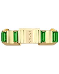 Gucci - 18kt Yellow Gold Link To Love Tourmaline Ring - Lyst