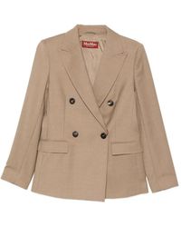 Max Mara - Double-Breasted Peak-Lapels Jacket - Lyst