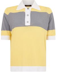 Moorer - Striped Short-Sleeve Polo Shirt - Lyst