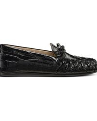 Stuart Weitzman - Britt Bow Gathered Loafers - Lyst