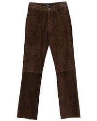 Arma - Broek Met Suède Vlak - Lyst