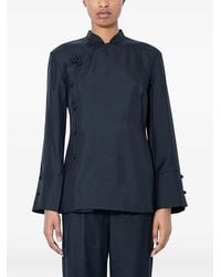 Rohe - Mandarin-Collar Asymmetric Shirt - Lyst