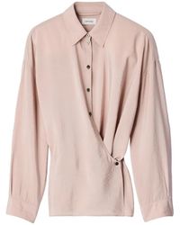 Lemaire - Straight Collar Twisted Shirt - Lyst