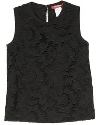 Max Mara - Street Floral-Lace Sleeveless Blouse - Lyst