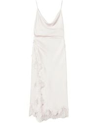Twinset - Lace-Trim Satin Slip Dress - Lyst
