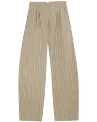Cortana - Camila Linen Straight-Leg Trousers - Lyst