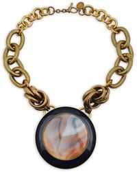 Anton Heunis - Collier À Pendentif En Agate Et Chaîne Épaisse - Lyst