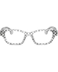 Alain Mikli - Checked Geometric-Frame Glasses - Lyst