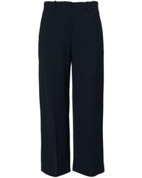 Erika Cavallini Semi Couture - Straight-Leg Cropped Trousers - Lyst