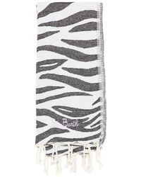 MC2 Saint Barth - Zebra-Print Fringed Beach Towel - Lyst