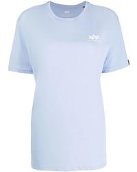 Alpha Industries - Chest Logo-Print Detail T-Shirt - Lyst