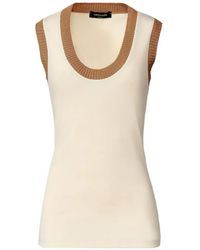 Fabiana Filippi - Ribbed Scoop-Neck Top - Lyst