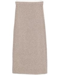 Sandro - Gestrickter Rock Mit Seitendetail - Lyst