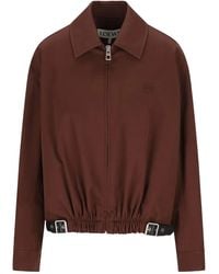 Loewe - Cotton And Silk Belted Jacket - Lyst