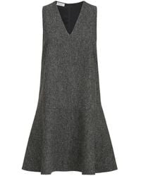 Brunello Cucinelli - Virgin-Wool Donegal Mini Dress With Monili - Lyst