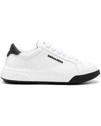 DSquared² - White And Black Leather Sneakers - Lyst