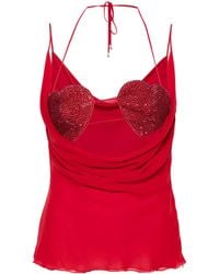 Blumarine - ラインストーン トップ - Lyst