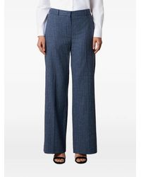 Brooks Brothers - Wide-Leg Pinstripe Trousers - Lyst