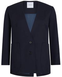 Patou - Collarless Twill Jacket - Lyst