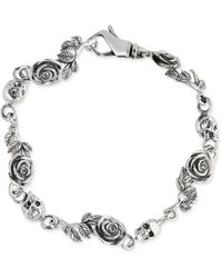 Emanuele Bicocchi - Rose & Skull Bracelet - Lyst