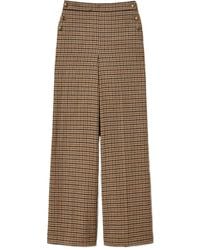 Twinset - Checked Button-Fastening Trousers - Lyst
