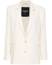 Patrizia Pepe - Buttoned Twill Blazer - Lyst