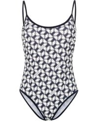 Moncler - Badeanzug mit Ketten-Print - Lyst