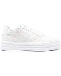 Liu Jo - Logo-Print Leather Sneakers - Lyst