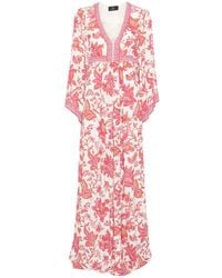Etro - Floral V-Neck Dress - Lyst